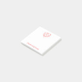 Süße Unzertrennliche Boho Romantisches Rotes Herz Post-it Klebezettel (angewinkelt)