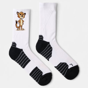 süße, unzufriedene Gepardin Socken