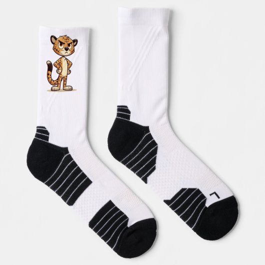 süße, unzufriedene Gepardin Socken (Rechts)