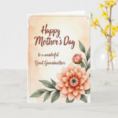 Süße Ururgroßmutter Karte (Gelbe Blume)