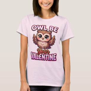 Süße Valentins-Eule – Eule wird dein Valentin sein T-Shirt