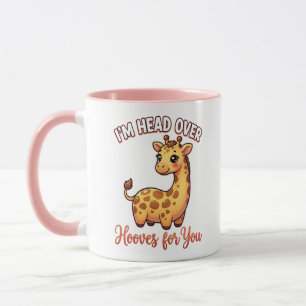 Süße Valentins-Giraffe – Hals über Hufe für dich Tasse