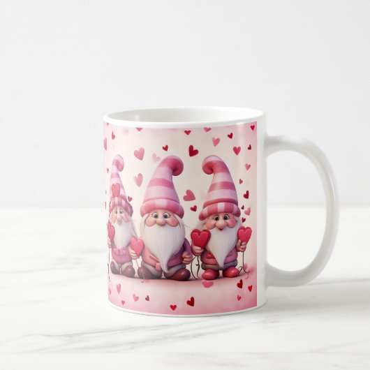 Süße Valentins-Gnom-Tasse Kaffeetasse (Rechts)