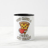 Süße Valentins-Pizza-Scheibe – Lustiges romantisch Tasse (Zentrum)