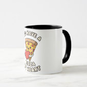 Süße Valentins-Pizza-Scheibe – Lustiges romantisch Tasse (VorderseiteRechts)