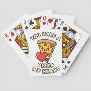 Süße Valentins-Pizzaecke – Lustiges romantisches G Spielkarten