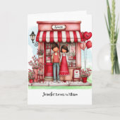 Süße Valentins Shop-Paar Karte (Vorderseite)