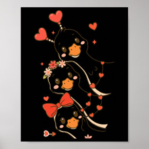 Süße Valentinsgans Kokette Lustige Alberne Gans Wo Poster