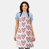 Süße Valentinsherzen – Liebe & Romantik Design Schürze (Getragen)