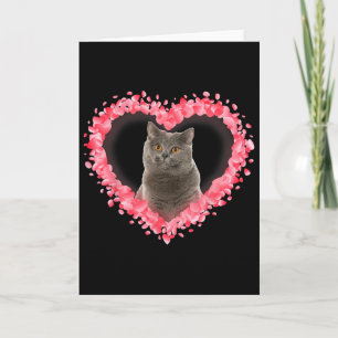 Süße Valentinskatze Herz Geschenk 2 Katzenliebhabe Karte