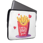 Süße Valentinstag-Fritten-Pun Laptopschutzhülle (Vorne Rechts)