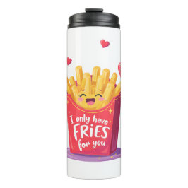 Süße Valentinstag-Fritten-Pun Thermosbecher