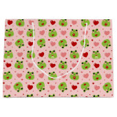 Süße Valentinstag-Frosch-Geschenktasche Große Geschenktüte (Vorderseite)