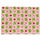 Süße Valentinstag-Frosch-Geschenktasche Große Geschenktüte (Rückseite)