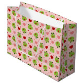 Süße Valentinstag-Frosch-Geschenktasche Große Geschenktüte (Vorderseite Schrägansicht)