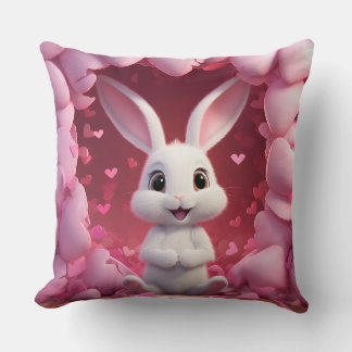 Süße Valentinstag-Hasen-Wurfkissen  Kissen