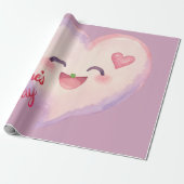 Süße Valentinstag-Herzen-Verpackungspapier Geschenkpapier (Ungerollt)