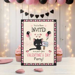 Süße Valentinstag Kawaii rosa Herzen Klassenzimmer Einladung