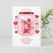 Süße Valentinstag-Liebe  Einladung (Stehend Vorderseite)