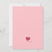 Süße Valentinstag-Liebe  Einladung (Rückseite)