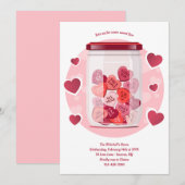 Süße Valentinstag-Liebe  Einladung (Vorne/Hinten)