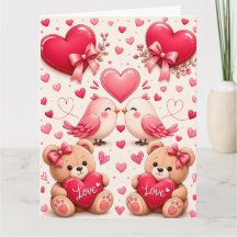Süße Valentinstag-Liebesvögel-Teddybären-Verpackun