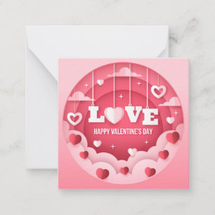 Süße Valentinstag-Notizkarte Mitteilungskarte