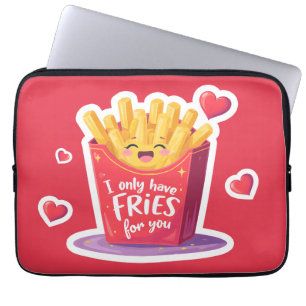 Süße Valentinstag-Pommes-Frites-Wortspiel Laptopschutzhülle