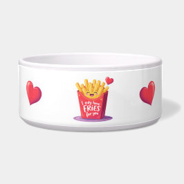 Süße Valentinstag-Pommes-Frites-Wortspiel Napf