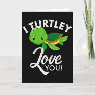 Süße Valentinstag-Schildkröte Ich Liebe Dich Valen Karte