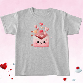 Süße Valentinstag-Umschlag mit Herzen T-Shirt