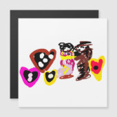 Süße Valentinstagpuppen Magnetkarte (Vorne/Hinten)