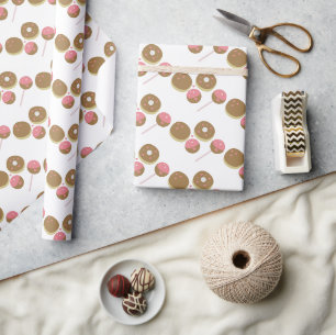Süße Valentinstags-Leckereien Donuts Cake Pop Must Geschenkpapier
