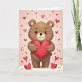 Süße Valentinstagskarte mit Bär Karte (Vorderseite)