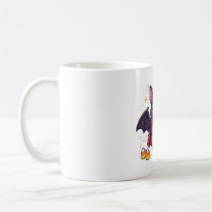 Süße Vampirfledermaus Erdbeer Milch Halloween Kuns Kaffeetasse