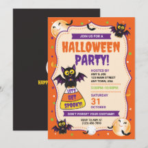 Süße Vampirfledermaus-Halloween-Party-Einladung Pe