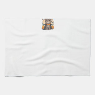 Süße Vampirkatze Halloween T-Shirt Gruseliges Kät Geschirrtuch