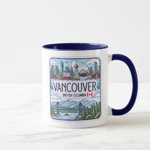 Süße Vancouver BC Kanada Skyline Stadtansicht Past Tasse