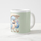 Süße Vater-Vogel-Kaffeetasse Jumbo-Tasse (Vorderseite Rechts)
