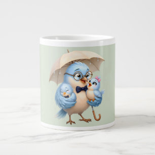 Süße Vater-Vogel-Kaffeetasse Jumbo-Tasse