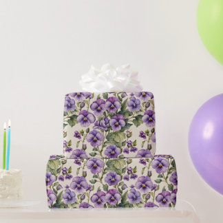 Süße Veilchen Blumen Geschenkpapier