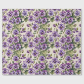 Süße Veilchen Blumen Geschenkpapier (Flach)