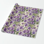 Süße Veilchen Blumen Geschenkpapier (Ungerollt)