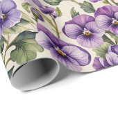 Süße Veilchen Blumen Geschenkpapier (Rolleneckpunkt)