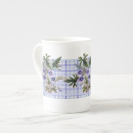 Süße Veilchen-botanische Blumenknochen-China-Tasse Porzellantasse