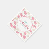 Süße veredelte Tierkekse Geburtstag Serviette (Ecke)