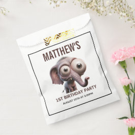 Süße verrückte Elefanten-Farm Thema 1. Geburtstag Geschenktütchen
