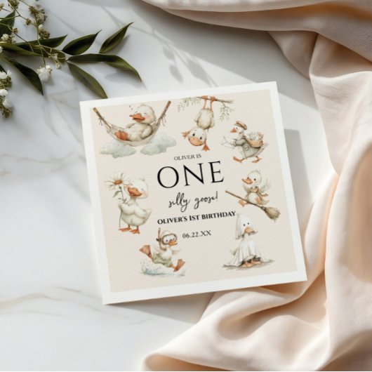 Süße verrückte Gans, Eine verrückte Gans 1. Party Serviette