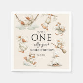 Süße verrückte Gans, Eine verrückte Gans 1. Party Serviette (Vorderseite)