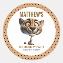 Süße verrückte Gepard-Farm Thema 1. Geburtstag